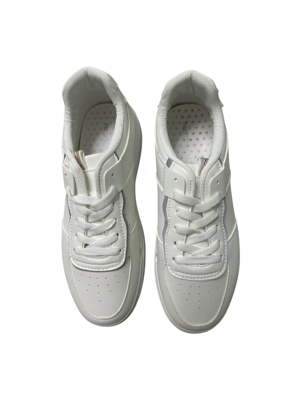 NWT PLT White Contrast Sole Chunky Platform Trainers US 10-UK 8- EU 41